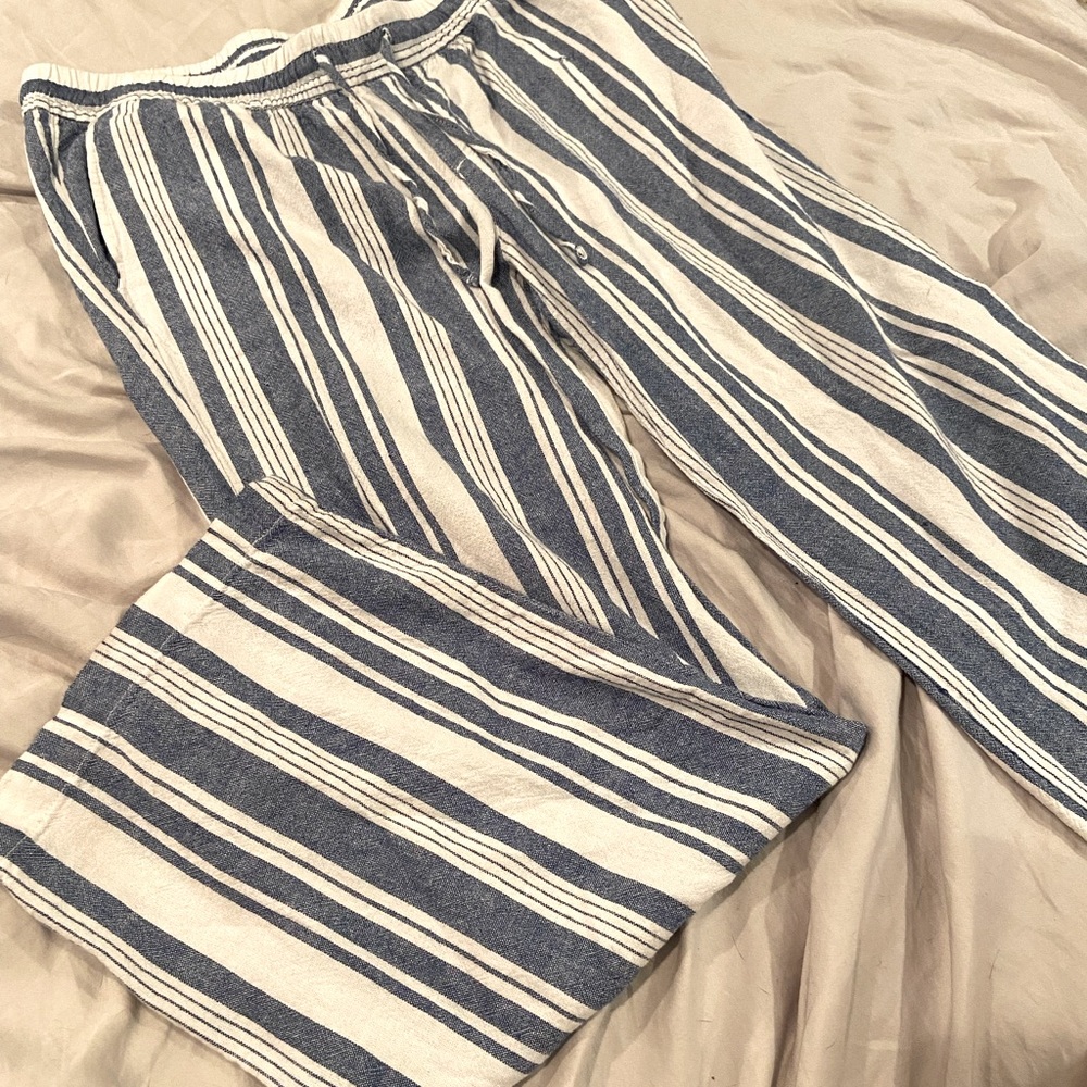 Old Navy striped linen pants